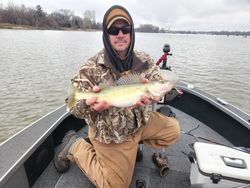 Fisherman with a 19-inch catch in Wisconsin Rapids