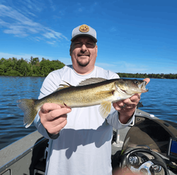 Two people fishing in WI