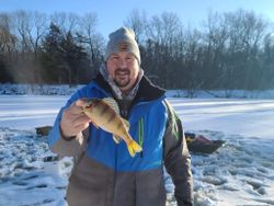 A person fishing in Wisconsin Rapids