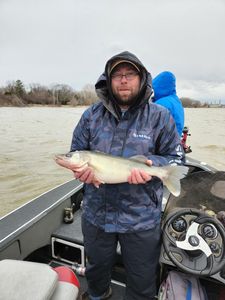 A person fishing in Wisconsin Rapids