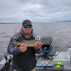 A person fishing in Wisconsin Rapids