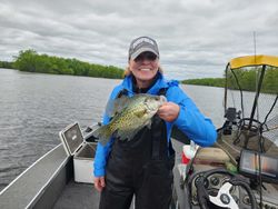 A person fishing in Wisconsin Rapids