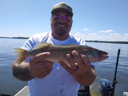 A single person fishing in WI
