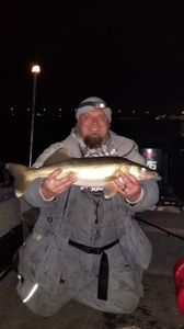 Angler with a 22-inch fish catch in WI