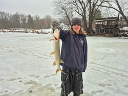 Trophy Northern Pike from Wisconsin Rapids ice fishing!