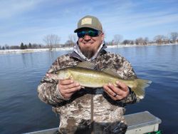 Pike-Perch, a 17-inch fish caught while fishing in Wisconsin Rapids