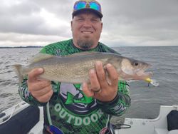 Angler with big fish catch in WI