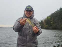 A person fishing in Wisconsin Rapids