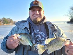 Two crappie fish caught in WI