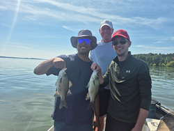Nice wipers today! Jigging and trolling produced some exciting action with these hybrid striped bass.