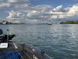 Perfect jigging and trolling conditions with partly cloudy skies turning to afternoon rain.