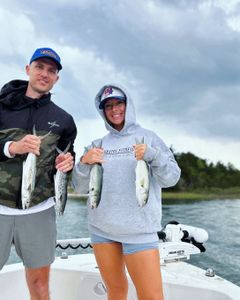 4 bluefish and spanish mackerel caught by 2 people in Leland