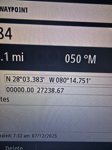 GPS locked and loaded for an exciting day of deep sea jigging and trolling in Sebastian!