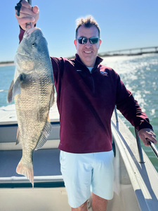 Reeled in a big one on the lake!