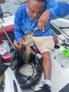 Angler with a fish caught in King George