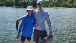 Fresh caught fish displayed after successful fishing trip in King George VA
