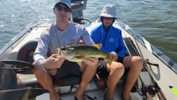 Bass fishing success on boat in King George VA waters