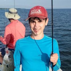 Lone fisherman in Virginia waters