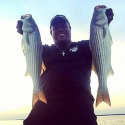 Two striped bass caught in King George