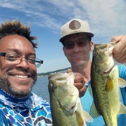 Two Largemouth Bass caught while fishing in King George
