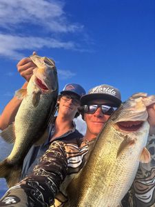Two largemouth bass caught while fishing in FL