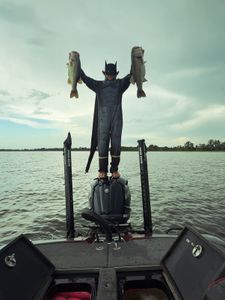 Two largemouth bass caught while fishing in FL