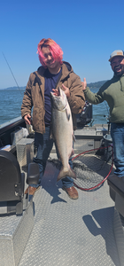 Nice Chinook salmon from Coos Bay! Clearing afternoon made for perfect fishing conditions.