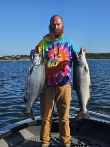 Two Chinook Salmon caught while fishing in OR