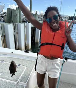Angler with fishing rod on the coast of FL