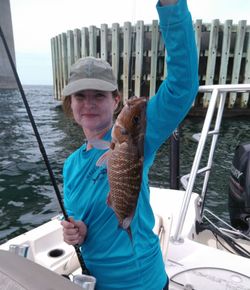 Angler reeling in a catch while fishing in St. Petersburg