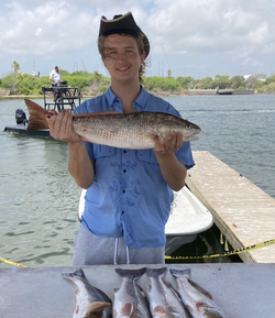 Two small fish caught while fishing in TX