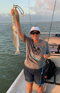 A spotted weakfish caught in Aransas Pass during a fishing trip