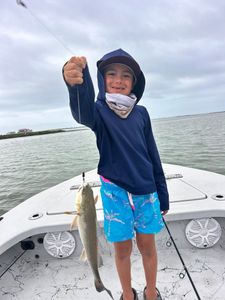 Redfish caught while fishing from boat in Corpus Christi TX waters