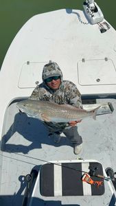 Redfish caught while fishing in Corpus Christi TX on boat deck