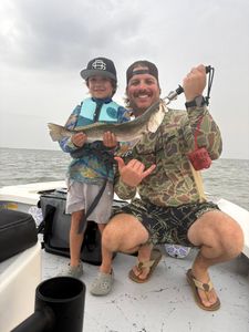 Speckled trout fishing success on boat in Corpus Christi TX waters