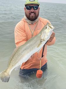 Lone angler fishing in Corpus Christi