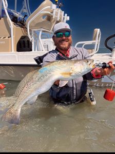 A lone angler fishing in Corpus Christi
