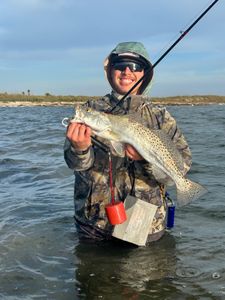 Lone angler fishing in Texas
