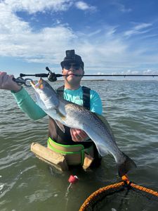 A big fish caught by two people in Corpus Christi