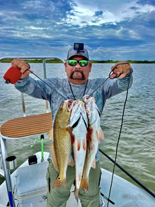 Two redfish caught in Corpus Christi, Texas