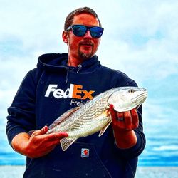 Redfish caught at Folly Beach while fishing