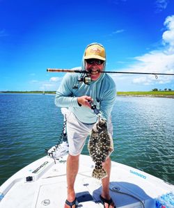 A single southern flounder fish caught at Folly Beach