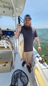 Lone angler fishing in Manteo