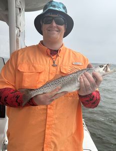 Spotted weakfish, 18 inches, caught fishing in NC