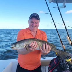 Spotted weakfish caught while fishing in NC