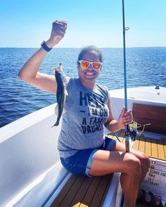 Single angler fishing in Wanchese