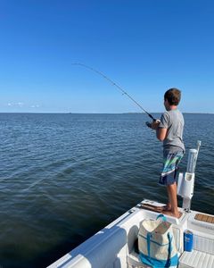 Person fishing in Wanchese