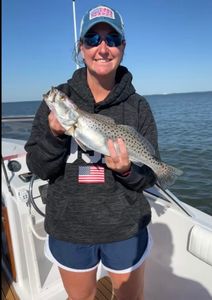 Redfish caught in Wanchese, 15 inches long