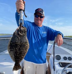 A big southern flounder caught in NC