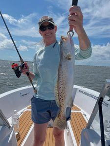 Spotted Weakfish caught on fishing expedition in NC
